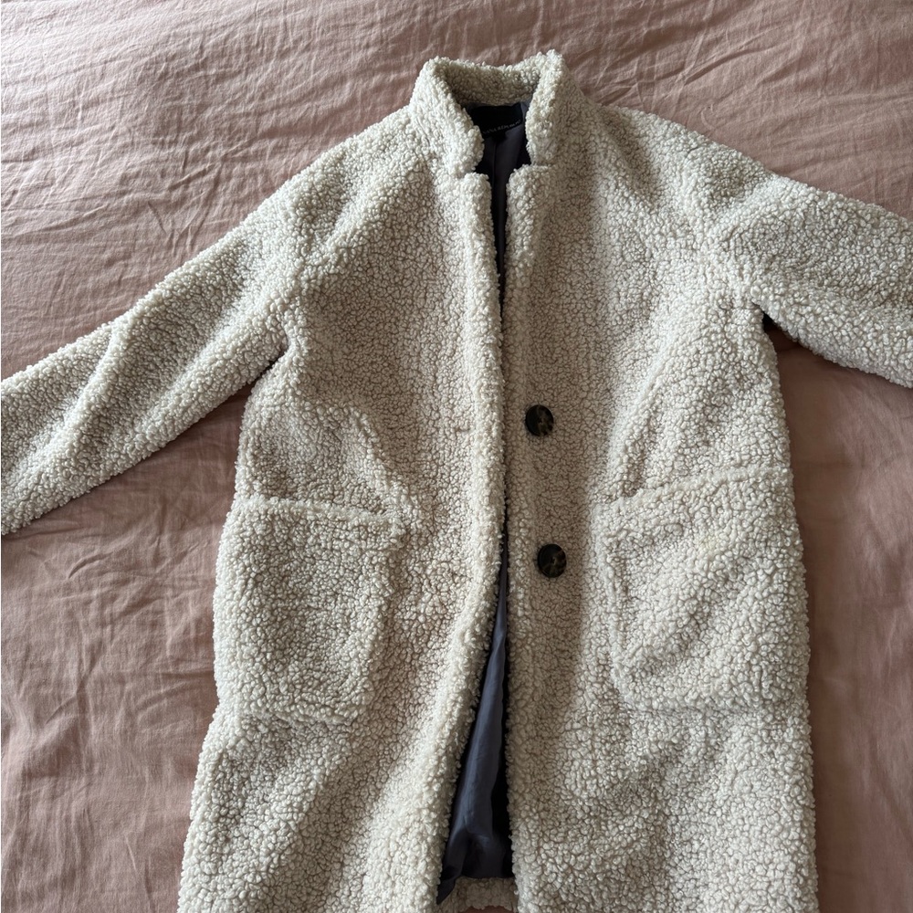 Women’s Cream Sherpa Coat
